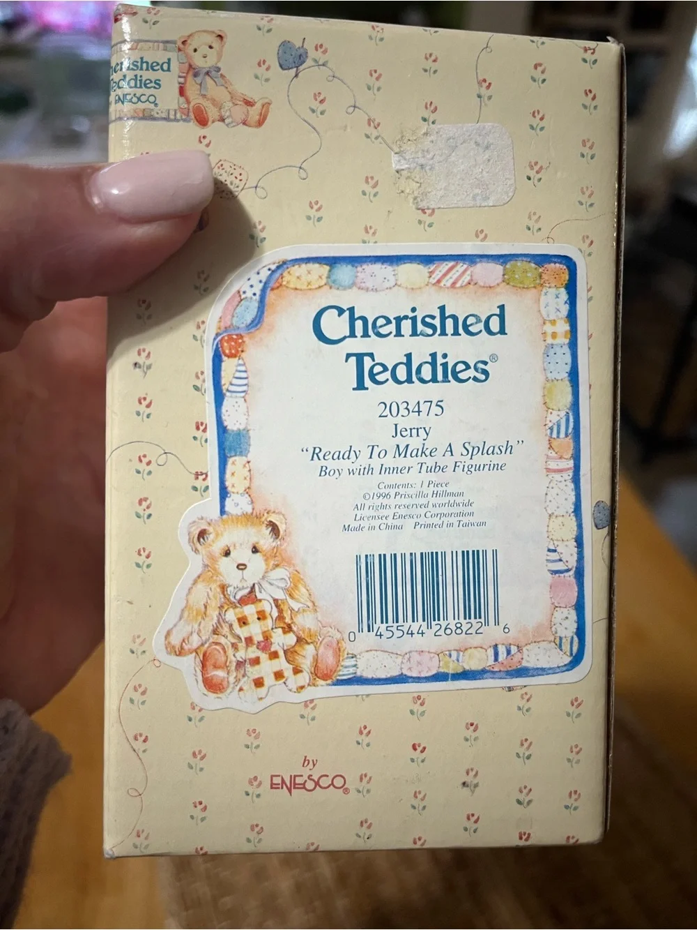 Cherished Teddies Yellow Bear with Duck Float Figurine